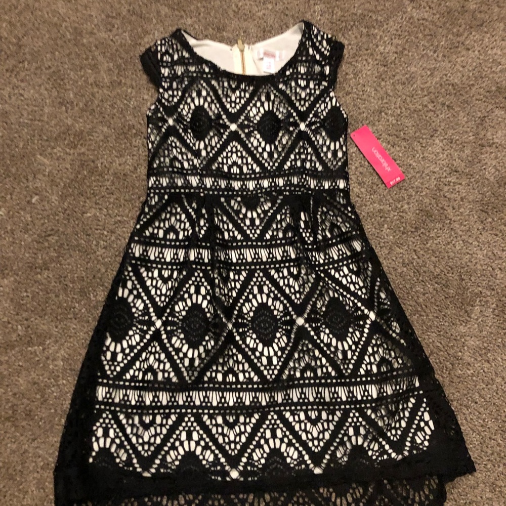 Target xhilaration Girls Dress size 7/8 b&w